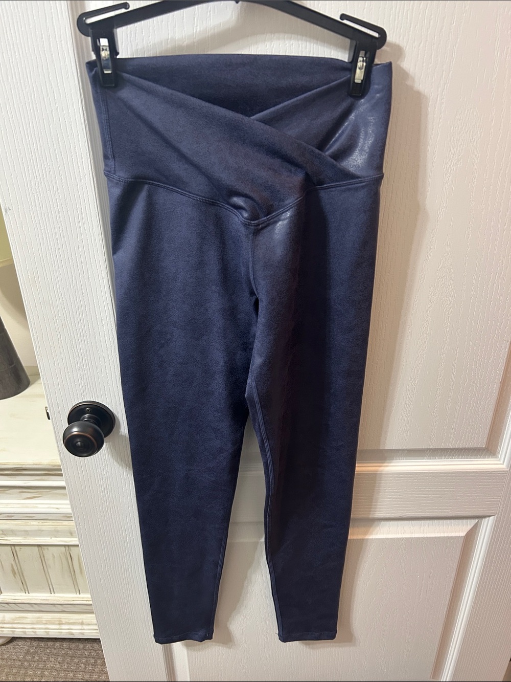 Aerie Navy High-Waist Crossover Leggings